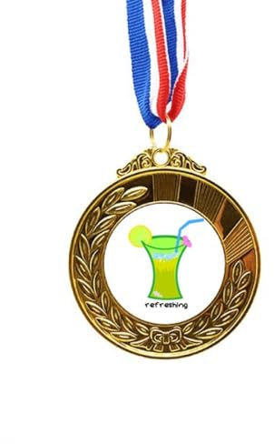 no/no Lime Scrawl Summer Drink Beverage Gold Award Medal First Place Ribbon