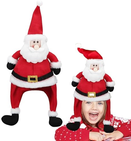 YouXiaor Weihnachtsmütze, Weihnachtsmütze Lustig Weihnachtsmützen Erwachsene Nikolausmütze Rot Elfenmütze baby Kinde