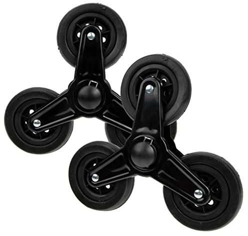 OFFSCH Accesorios De Ruedas Resistentes para Escaleras Ruedas Triangulares para Carritos De Equipaje y Compras para Usar Supermercados y Mercados De Verduras