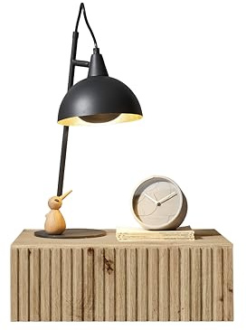 TABONI Nachttisch hängend Schwebender Nachtschrank Artisan Eiche | 42 x 14 x 30 cm (B/H/T), 1 Schublade, Push-to-Open-System, Stauraum, Melamin Korpus, Schlafzimmer, Ablage Bett