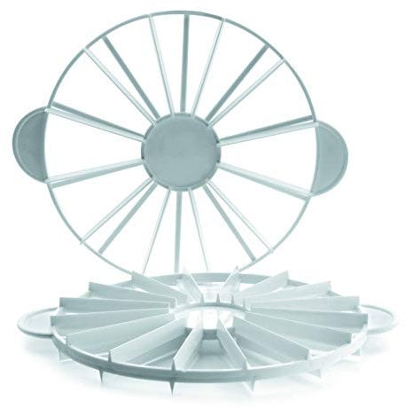 Ibili 732700 Marqueur à gâteaux en portions (10-12 portions), Blanc