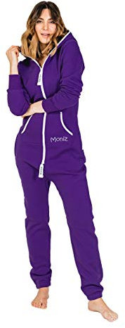 Moniz Damen Jumpsuit, Onesie, Overall (violett, XL)