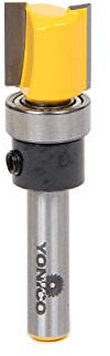 Yonico 14169q 1/2-Inch Hinge Mortise Flush Trim Template Router Bit 1/4-Inch Shank