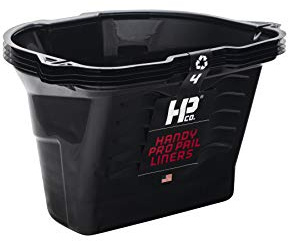 Handy Paint Pro Pail, Holds 1/2 Gallon of Paint or Stain, Quick Cleanup, Easy Color Change, Fits 4-6 Inch Mini Roller, Disposable Liners, 4 Pack