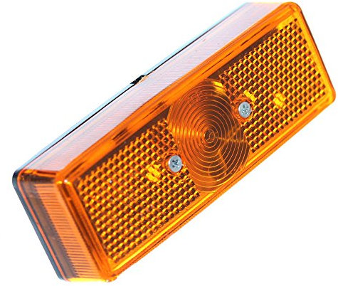 Old-Harvest 2er SET Seitenmarkierung Leuchte Begrenzungleuchten Orange Gelb Markierung W5W T10 Anhänger Kasten Transporter LKW 12V 24V Neu