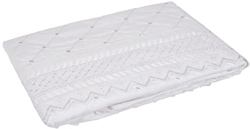 Balmoral Embroidered Housewife Pillowcase Pair Luxury Percale Pillow Cover Bedding, White