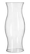 Oberstdorfer Glashütte Hurricane Lamp Cylinder Botomless transparent large Glass Windlight decorative Lantern Height approx 22 Cm at the Top and Bottom diameter Approx 9 Cm Widest Point 10 cm