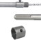 FRESA A TAZZA CAROTATRICE (VARI DIAMETRI DISPONIBILI) PER TRAPANO + ASTA CON ATTACCO SDS MAX 500 MM (100 mm)