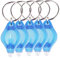Mini linterna con llavero, 5pcs luz LED portátil, llavero super brillante Antorcha del bolsillo de la lámpara del dedo, Lámpara colgante del llavero para áreas oscuras Camping/Caza/Senderismo, Azul