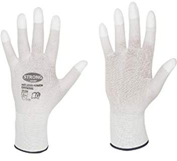 Strong Arbeitshandschuhe mit PU-Fingerspitzen für Goldschmiede und Uhrmacher zum Polieren von M