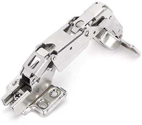 Cerniere per porte in acciaio inossidabile a 3 pezzi, cerniere per armadietti, cerniere a curva media per porte anteriori per armadi, armadi, armadi, mobili, accessori hardware cerniere a 165 gradi