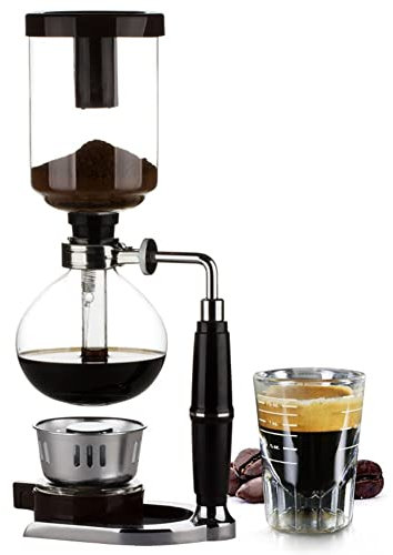 Filterkaffeemaschinen Kaffeemaschine Tee Siphon Topf Vakuum Kaffeemaschine Glas Typ Kaffeemaschine Filter 3cups Haushalttopf Sorgfältiges Design, extrem einfach zu bedienen