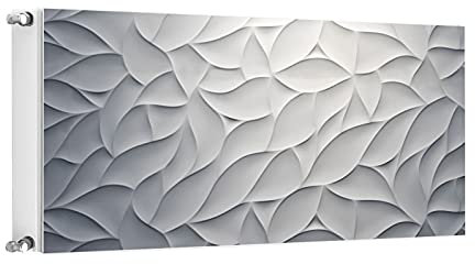 TMK ArtDeko Heizkörperverkleidung mit Magnet Stilvolle Optik 120x60 Heizkörperabdeckung, Muster Grau