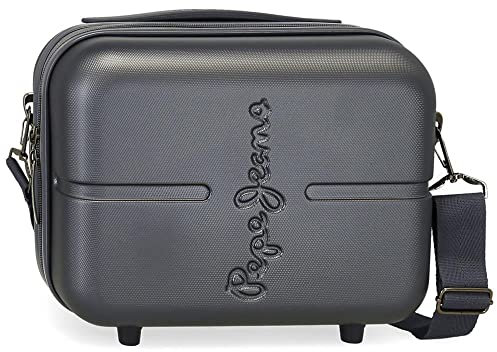 Pepe Jeans Highlight Kulturbeutel, anpassbar, mit Umhängetasche, Blau, 29 x 21 x 15 cm, starr, ABS 9,14 l