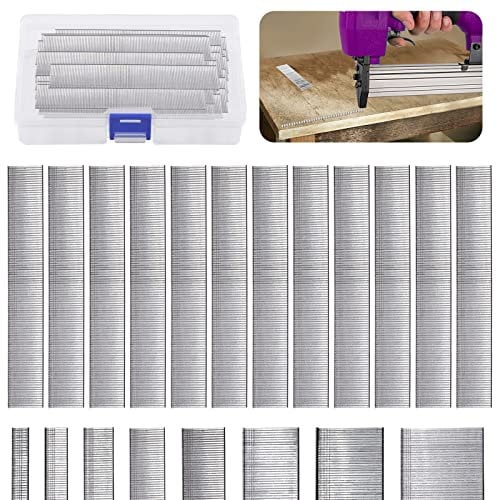 Swpeet 5000 PCS Brad Nails Multi-Length Galvanized Straight Finishing Nail (F25 (1 Inch))