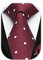 HISDERN Corbatas Roja Hombre Modernas Conjunto Corbata y Pañuelo Lunares Corbatas Elegante Boda Business