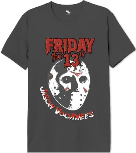 Friday the 13th Herren Uxfridmts001 T-Shirt, anthrazit, XL