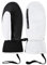 Durio wasserdichte Handschuhe Damen Herren Fäustlinge Touchscreen Skihandschuhe Winterhandschuhe für Laufen Skifahren Wandern Motorrad Radfahren Weiß M