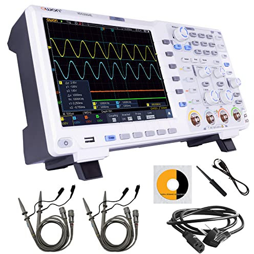 OWON Oscilloscopio a memoria digitale 4CH DSO, Oscilloscopi desktop digitali a 4 canali Larghezza di banda 60MHZ 1GS/s, Oscilloscopi digitali HD supportati SCPI e LabVIEW XDS3064E