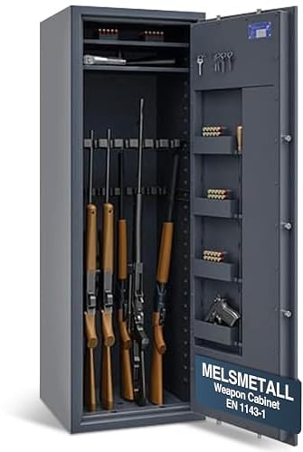 Waffenschrank Klasse 1 EN 1143-1 für 16 Langwaffen, Kurzwaffen & Munition | Elektronikschloss, 1600x550x500mm