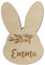 Holzanhänger Oster-Hase als Geschenkanhänger | Personalisiert mit eigenen Wunsch-Namen | Holz-Anhänger für Geschenke Ostern Osternest befüllen Fiorella