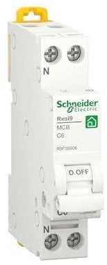Interruttore magnetotermico 1P+N 6A curca C Schneider Electric- R9P35606