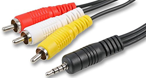 4-Pole Jack Plug to 3X Phono - 1M, Audio & Video Cable Assemblies Qty X 1