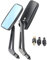 Motorrad Rückspiegel, 2 Stück Motorrad Rückspiegel Rechteckig Aluminiumlegierung Universal-Lenkerspiegel Für Motorräder
