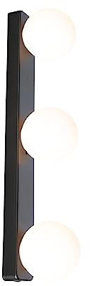 Paulmann 71070 Wandleuchte Selection Bathroom Gove IP44 G9 230V max. 3x20W dimmbar Schwarz matt, Satin Badleuchte - ohne Leuchtmittel