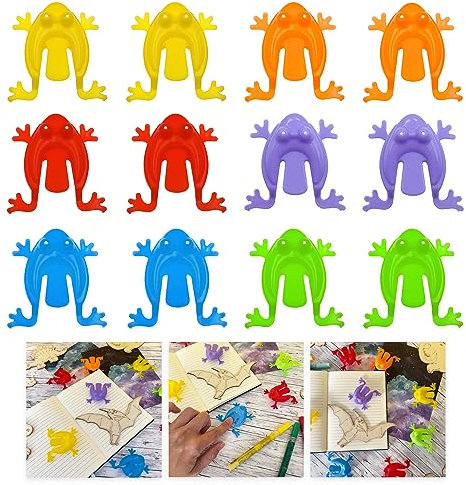 Oblique Unique® 12 Spring Frösche Motorik Spielzeug Frosch Set zum Spielen als Mitgebsel für Kinder Geburtstag