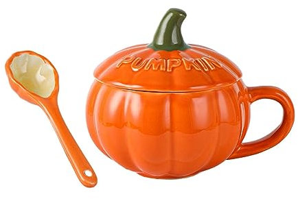 Calabaza Halloween, Cerámica con Forma Calabaza, Tazas Café Calabaza Otoño, Sopa Postre Desayuno Calabaza Linda, 300 Ml