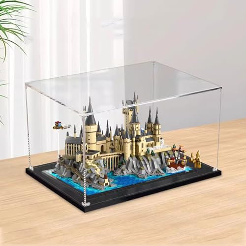 Acryl-Vitrine, kompatibel mit Lego 76419 Hogwarts-Schloss und Hofmodell, Schutz, staubdichte Vitrine, Geschenkmodell, transparent, kompatibel mit Lego (nur Vitrine) (3 mm)