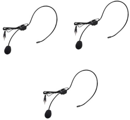 ibasenice 3pcs Multifunctional Wired Voice Amplifier Headset Microphone Portable Loudspeaker for Teachers and Presenters Sound for Classroom and Events