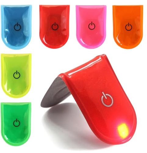 6 Stück Led Clip Licht, Schulranzen Licht Led, Sicherheitslicht Kinder, LED Clip Blinklicht Reflektierende, Reflektierende Lichtband Reflektor für Schulranzen, Rucksack, Wandern, Laufen, Joggen