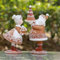 pulunto Mr Santa und Mrs Santa Weihnachtsfiguren Harz Lebkuchen Weihnachtsmann Paar Statuen Vintage Weihnachtsdekorationen Xmas Tischdekoration