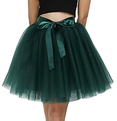 AMDOLE Lightning Deals of Today Prime Clearance Tüllrock Mit Lichterkette Karneval Tüllrock Lichterkette Damen Damen Mini Unterrock Rehkostüm Damen Tüllrock Reifrock Mädchen Petticoat Weiss Kurz