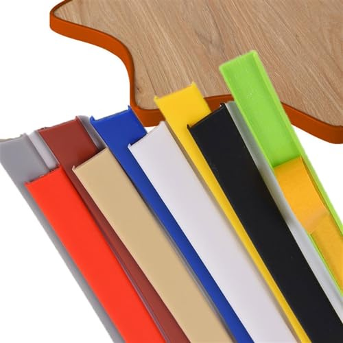 5m Kantenumleimer Selbstklebend Kantenschutz Umleimer Furnierklebeband Kein Aufbügeln, U-Form TPE Möbelkantenband, selbstsichernde Furnier-Randschiene (Color : Yellow, Size : 9mm)