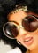Womens 70s Gold Sequin Disco Headband