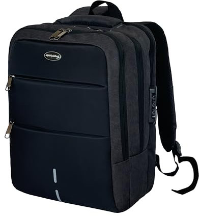 LifeStyleMall Laptop Backpack School Backpack Cabin bag 15.6 College Backpack USB Charging Headphone Port - Anti-Theft Breathable Padded Shoulder Strap Water Resistant Computer Rucksack Travel