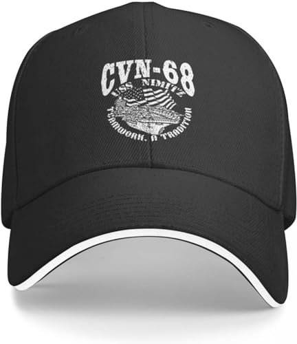 Baseballkappe Hip Hop Sonnenhut CVN68 USS Nimitz Flugzeugträger Marine CVN-68 Baseballkappe Designer Hut Angelkappen Golfhut Damen Herren
