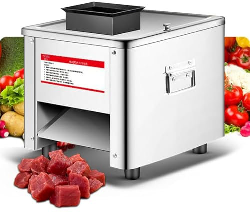 Affettatrice Professionale, Affettatrice Multifunzione in Acciaio Inox, 150 Kg/h, Adatta per Ristoranti, Mense (15mm)