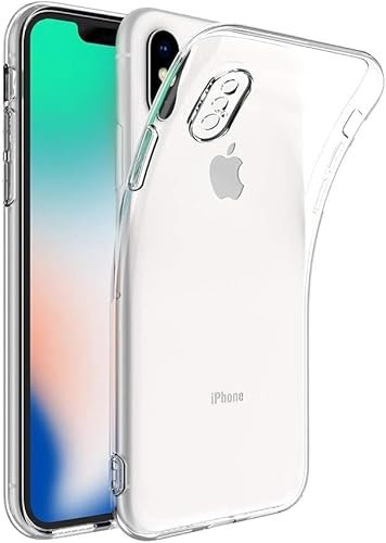 Generico Cover per iPhone XS, Trasparente Custodia in TPU, Antiurto e Sottile in Silicone, Resistente all'ingiallimento, protettiva.