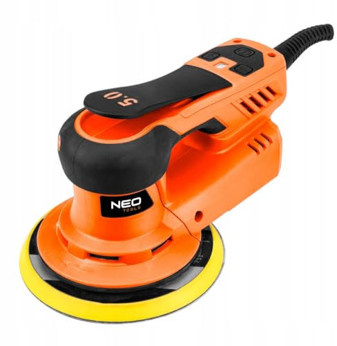 NEO TOOLS Exzenterschleifer, 350W Schleifmaschine, 6 Gänge, Kabelgebunden