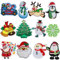 MEZHEN Weihnachten Patches Zum Aufbügeln Weihnachtsmann Weihnachtsbaum Schneemann Bügelflicken Kinder DIY Aufnäher Applikation Flicken Zum Aufbügeln Kleidung T-Shirt Jeans Taschen Flicken Patches