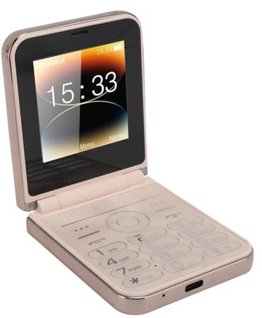 2G Entsperrtes Klapphandy für Senioren, Mobiltelefon mit Großen Tasten und 4 SIM-Karten Im Standby-Modus, 2,6-Zoll-Bildschirm, GSM Entsperrtes Klapphandy 1400 MAh (Gold)