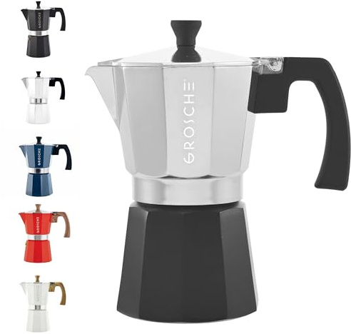 GROSCHE Milano Stovetop Espresso Maker Moka Pot Cuban Coffee Maker Stovetop Coffee Maker Moka Italian Espresso Greca Caffettiera Brewer Percolatore | 9 Tazze espresso, Smoking