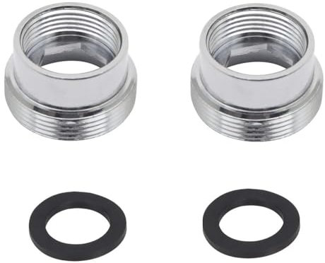 Naisfei 2 Pcs Faucet Aerator Adapter,Inside16mm Turn Outside 22mm Thread Tap Aerator Connector, Water Purifier Filter Kitchen Sink Aerator Adapter