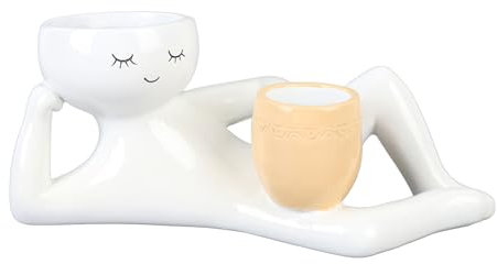 NOENNULL Cute Plant Pot Humanoid Resin Flower Pot Cactus Bonsai Planter Container, Funny Planter Home Office Desk Decor, Not Include Plants