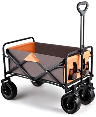 Zusammenklappbarer Festival Trolley,Camping Trolley Mit 4 Rädern,Festival Trolley,Transportwagen,Gartentrolley Mit Teleskopgriff,Zum Einkaufen Im Garten A