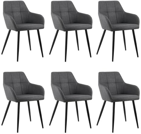 Kick Collection 6er Set Esszimmerstühl Nova - Schwarz - Modern und Hochwertig - Hochwertige Materialien - Erhältlich in vielen Farben